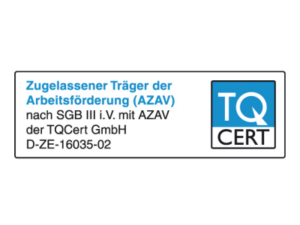 Logo TQ-Zert - Zugelassener Träger der Arbeitsförderung